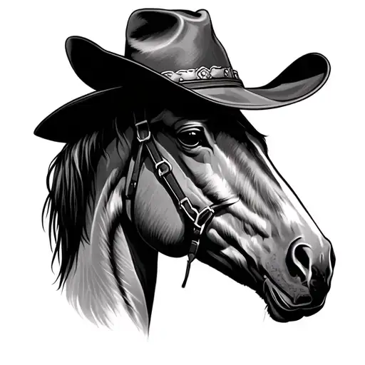 Horse Wearing Cowboy Hat