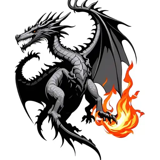 Druid Dragon Breathing Fire