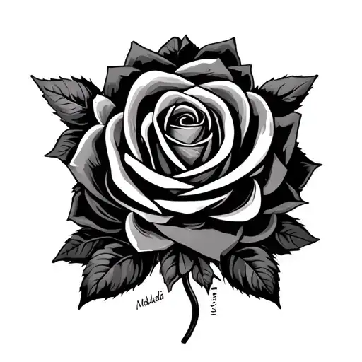 Makada Jeremiah Mirha Written In The Infinity Symbol With A Rose