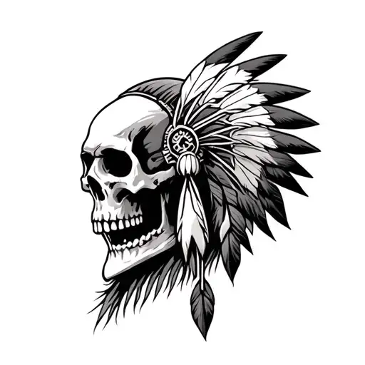 Skull Native American Grim Reaper