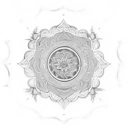 A Powerful And Intricate Mandala Design Incorporating Elements Of Nature And Spirituality