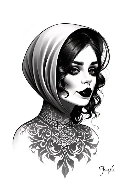 Beautiful Woman W Masce Ghostface