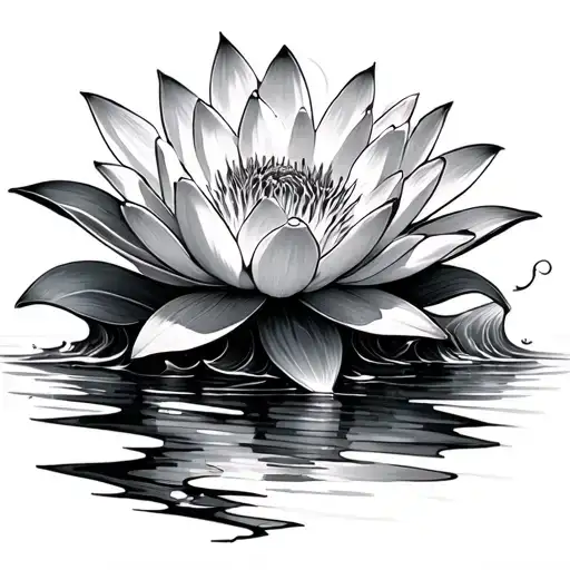 Water Lily And Waves Crashing