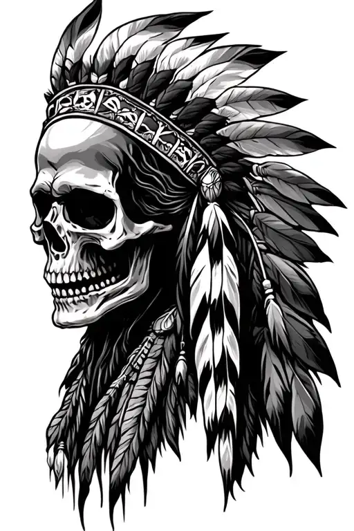 Skull Native American Grim Reaper