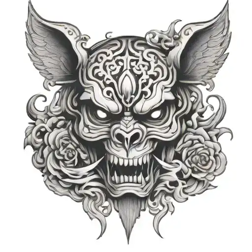 Fu Dog Oriental Vs Skull Knight Dark Ornamental