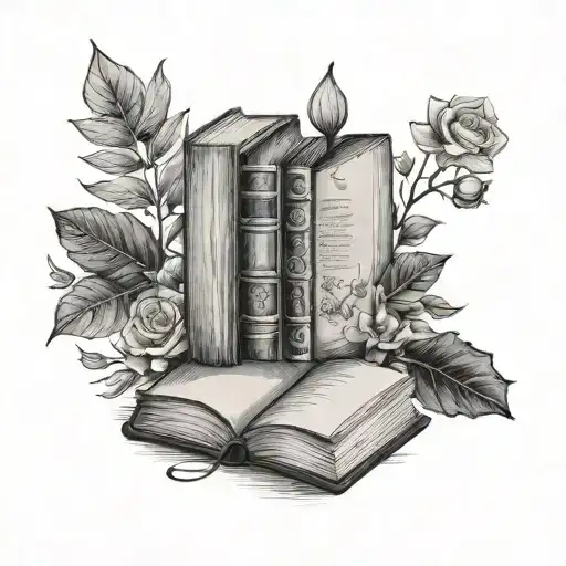 A Simple Tattoo For Gemini Women Who Is A Book Lover