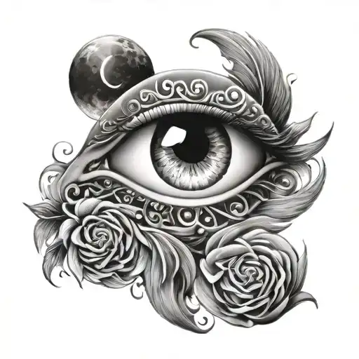 Eye Of The Moon Surrounded By Dreams