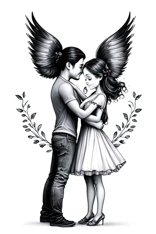 Father And Daughter Together Symbolizing