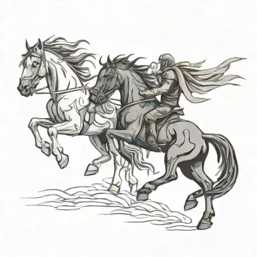 Horse Fighting Other Demons