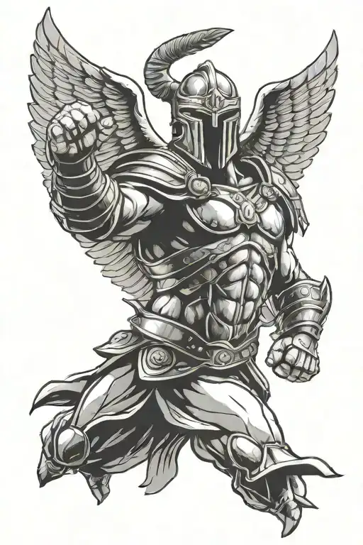 Gladiator Angel Fist Raised High