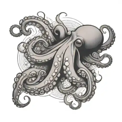 Octopus Swimming Upstream