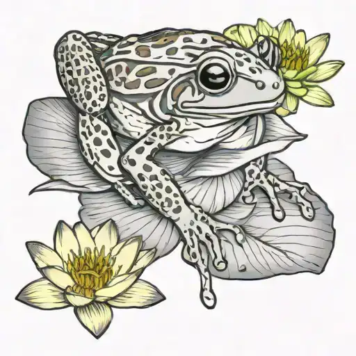 Tree Frog Water Lily Flower Remembering My Mum Written