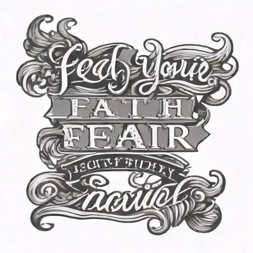 Feed Your Faith And Starve Your Fear In Cursive With And Oldish Background