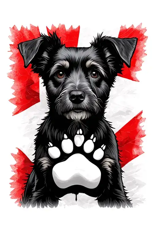 Names Incorporated Tegan Dylan Cole Canadian Flag Dog Paw