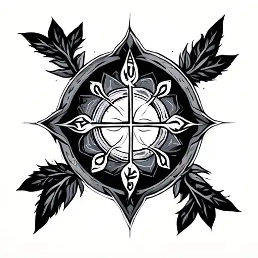 Hand Tattoo Nordic Runes