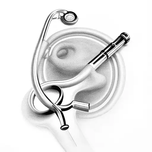 A Doctor's Stethoscope Forming The Shape Of A Christian Cross