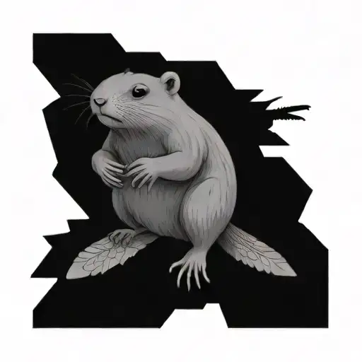 Beaver And Dragonfly Sunshine