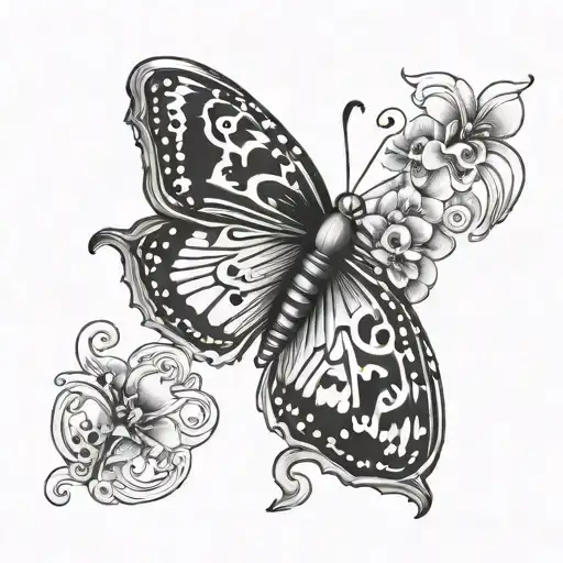 Butterly With The Word Luckland On It