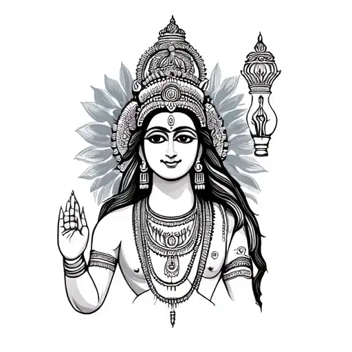 Hinduism Unique Ideas Minimilist Sketch Black