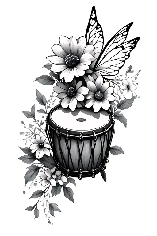 Create A Fairy Like Drum With Flowers