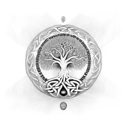 Celtic Tree Of Life With K And L In It
