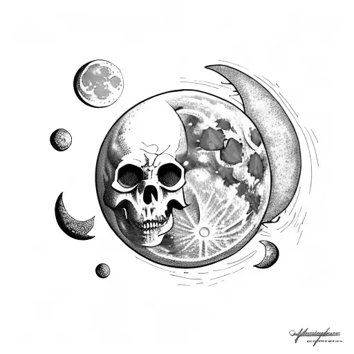 Frowning Moon With Clouds