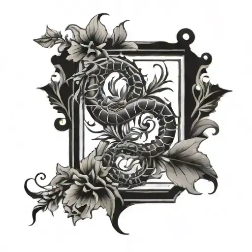 Scorpio Floral Frame Book