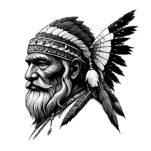 Native American And England Heritage Mixed Into A Gnome