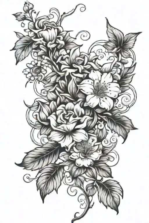 Vine Of Birth Flowers Intertwined