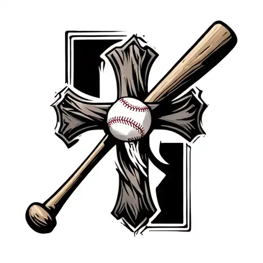Baseball Hunting Christianity Cross