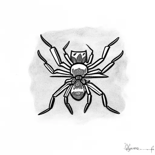 Spider Crawling Up A Firefighter Axe