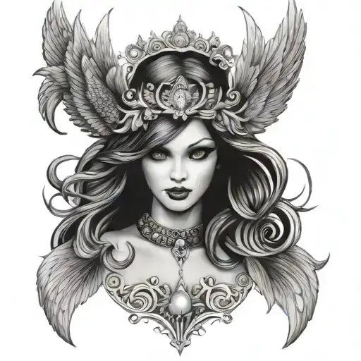 Mermaid Goddess & Phoenix