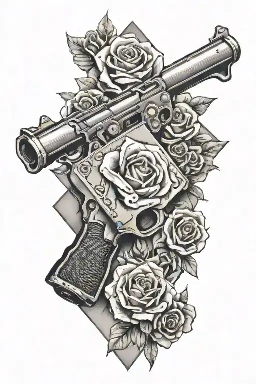 Pistols And Roses Cash Diamond Chain