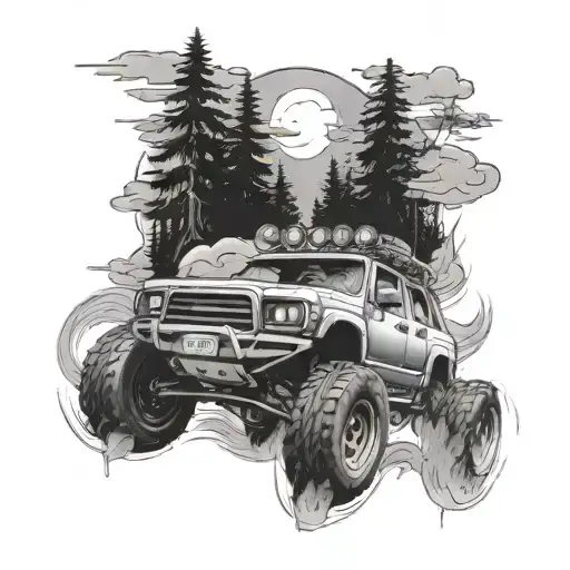 4Wd Driving Up Track To Heaven