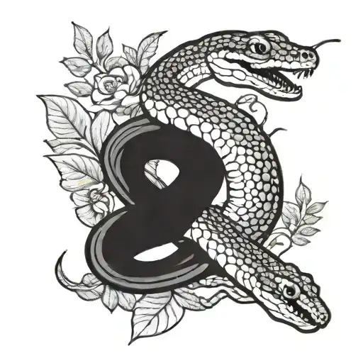 Mothe Nature A Snake And Slower In A Forest Scene