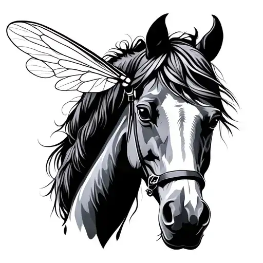 Horse Body With Fly Head