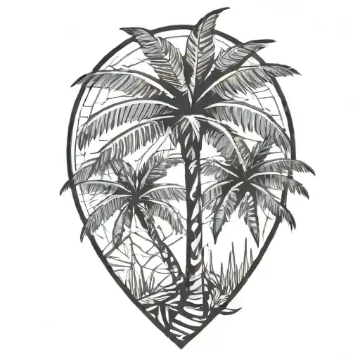 Geometric Palm Tree