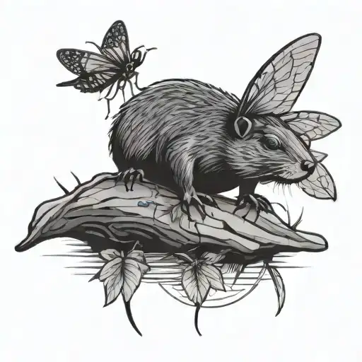 Beaver And Dragonfly Sun