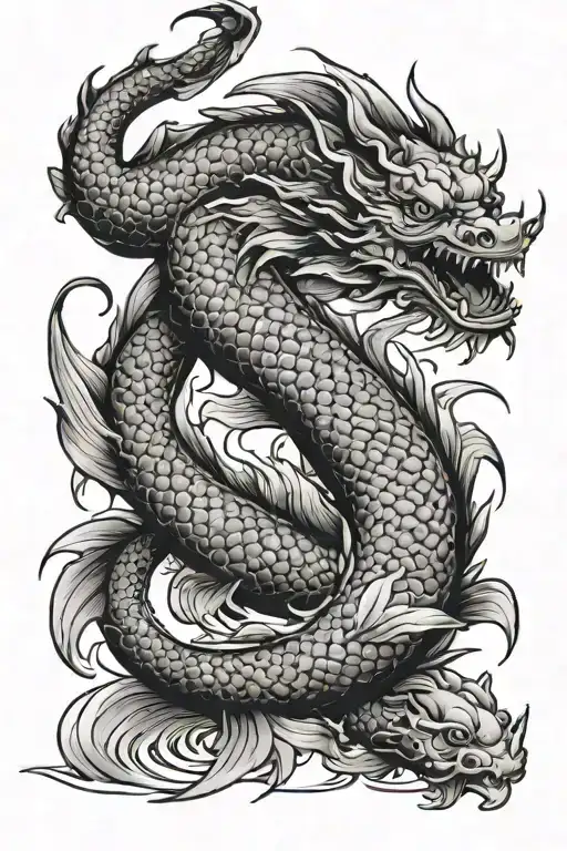 Oni Koi Fish Dragon