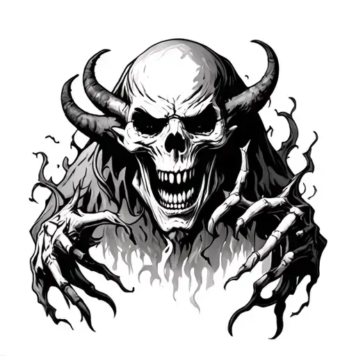 Evil Scary Death Demon Cemetery