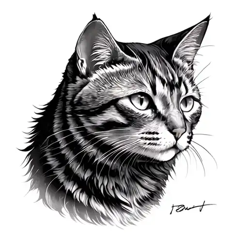 Cat That Slides With Traces Of Outcuts