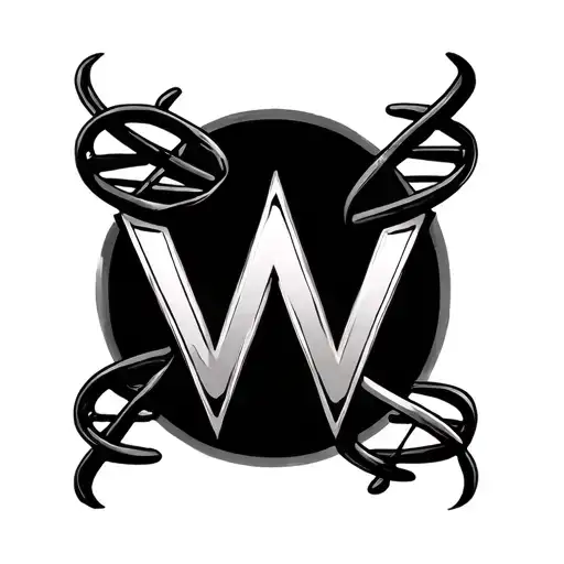 Dna Sign With A W Inside Symbolizing The Client's