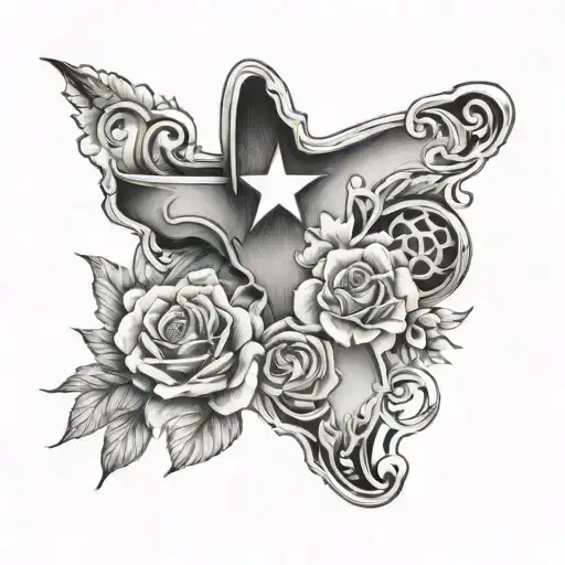 Texas Sleeve Tattoo Design Inspired