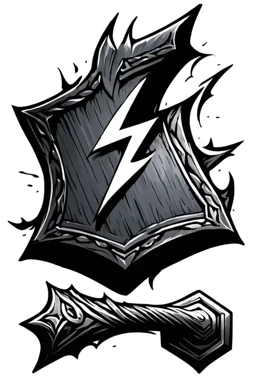 Thor Norse Hammer Lightning Bolt