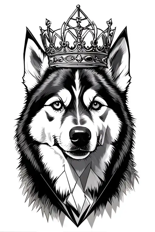Geometry Husky With S King Crown