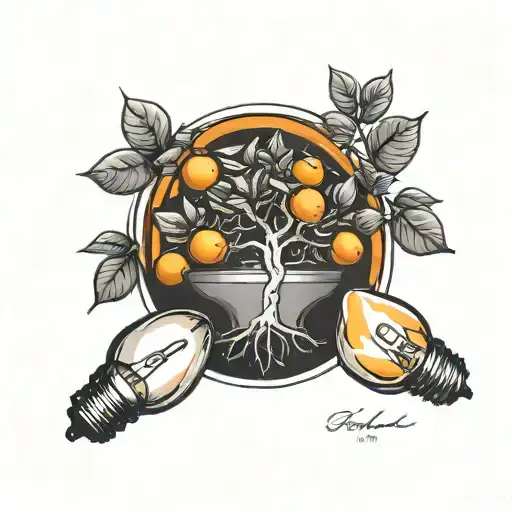 Orange Tree Inside Of Light Bulb With Phrase Honest Mistake Next Or Below