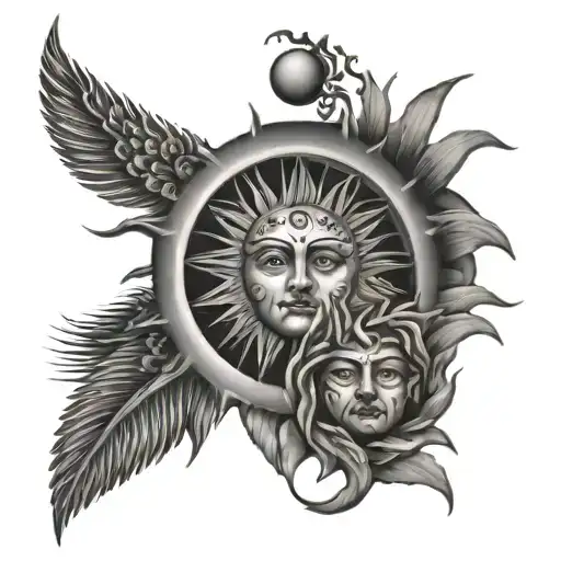 Familia With 2X Suns In The Background