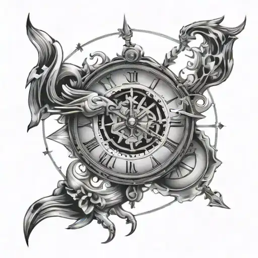 Sagittarius Zodiac And Clock