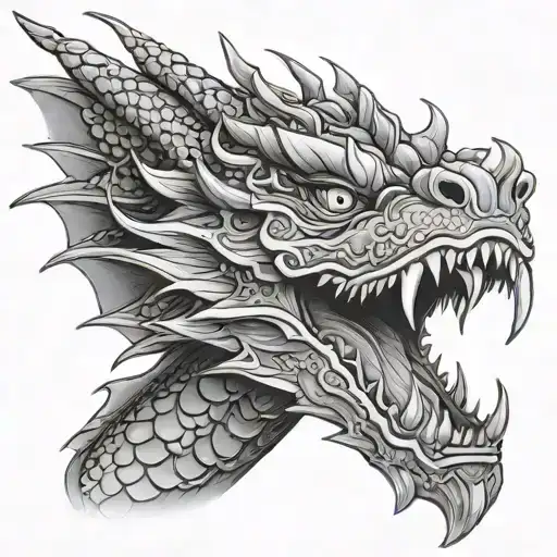 Face Of An Eastern Dragon