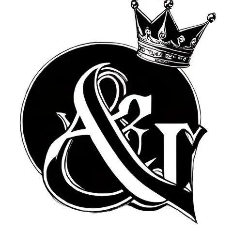 A And G With Crown On Top